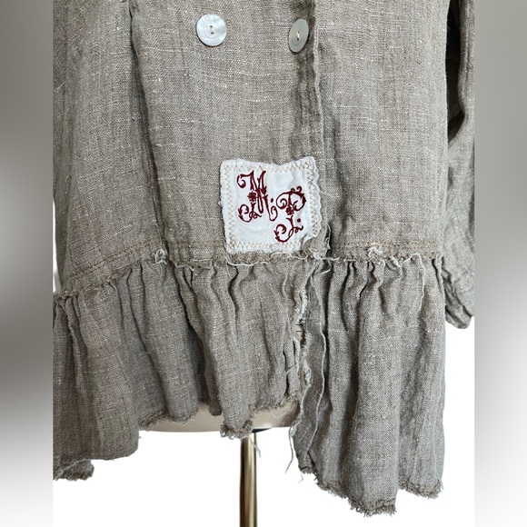 Magnolia Pearl Linen Love Jacket Cardigan Lagenlook Boho Cottagecore Made in USA - Picture 6 of 16
